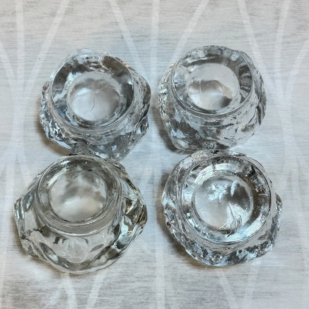 Kosta Boda Snowball Lantern Clear Glass Votive‎ Candle Holder VTG